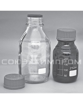 банка  1000мл для реактивов из темн.стекла с делением и навинч.крышкой