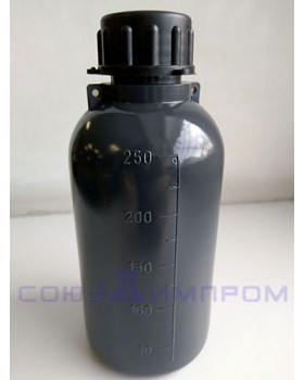 бутылка узкогорлая градуированная   250 мл, п/эт, цвет серый, LAMAPLAST-foto2