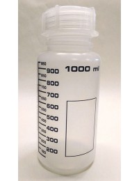 банка широкогорлая для реактивов, 2000мл, с черной градуировкой, п/п, LAMAPLAST
